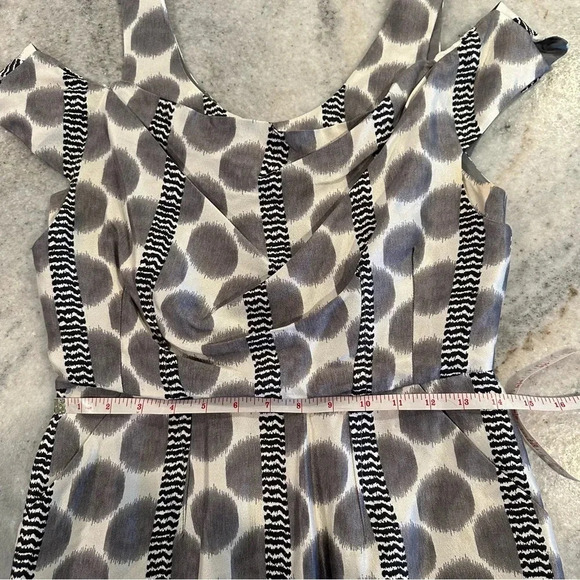 Leifsdottitr Anthropologie Paso Dot Black Gray Silk Blend Mini Dress Siz… - Picture 9 of 16